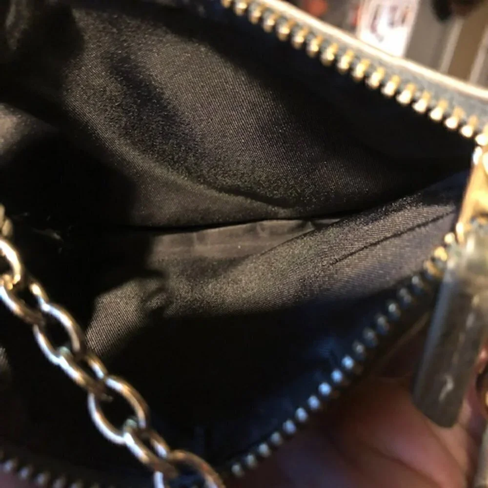 Dooney & Bourke Grey Signature Wristlet with Leather Trim